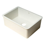 ALFI Brand AB2317 23" White Fireclay Undermount Kitchen Sink