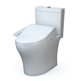 TOTO MW4463074CEMGN#01 Aquia IV Two-Piece Elongated Dual Flush Toilet and WASHLET C2 Bidet Seat, Cotton White