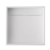 ALFI Brand ABRS14S 14" Square White Matte Solid Surface Resin Sink