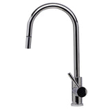 ALFI AB2028-PSS Solid Polished Stainless Steel Single Hole Pull Down Faucet