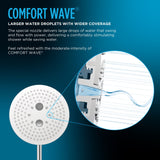 TOTO TBW07002U1#CP G Series Single Spray 10" Round Showerhead with Comfort Wave Technology