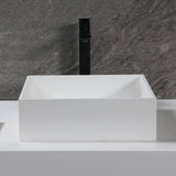 ALFI Brand ABRS14S 14" Square White Matte Solid Surface Resin Sink