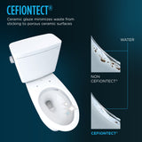 TOTO CST776CEFRG#01 Drake Two-Piece Elongated Universal Height Toilet with Right-Hand Trip Lever, Cotton White