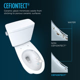 TOTO MW7763074CSG#01 Drake Washlet+ Two-Piece 1.6 GPF Tornado Flush Toilet with C2 Bidet Seat