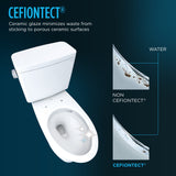 TOTO CST974CEFGAT40#01 Eco Guinevere WASHLET+ Ready Elongated Skirted Toilet in Cotton White