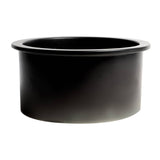 ALFI Brand ABF1818R-BM Black Matte Round 18" x 18" Undermount/Drop in Fireclay Prep Sink