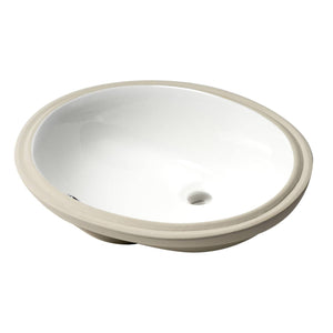 ALFI Brand ABC602 White Modern 23" Oval Undermount Ceramic Sink