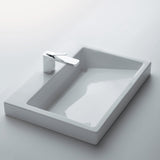 TOTO LT171G#01 Kiwami Renesse Design Rectangular Fireclay Bathroom Sink for Single Hole Faucets