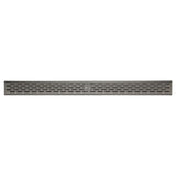 ALFI ABLD36C-BSS 36" Modern Stainless Steel Linear Shower Drain with Groove Holes