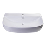 ALFI Brand AB112 28" White D-Bowl Porcelain Wall Mounted Bath Sink