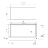 ALFI ABN2412-PSS 24 x 12 Polished Stainless Steel Horizontal Single Shelf Bath Shower Niche